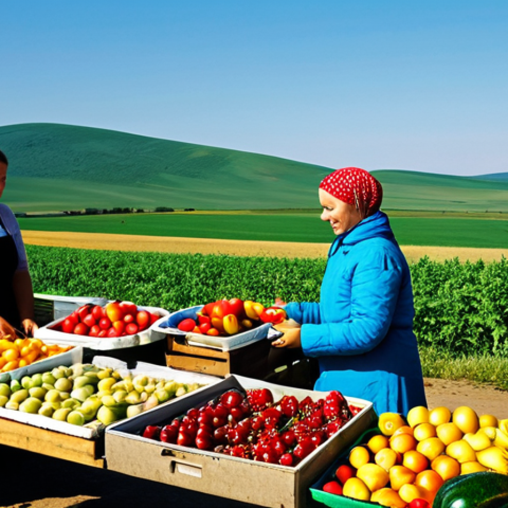 이스라엘에서의 최신 관광 트렌드 - **

A family-friendly scene at a farmer's market in the Russian countryside. A mother and child, ful...