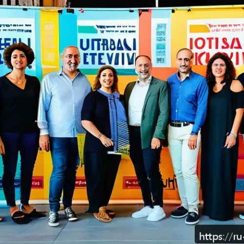 이스라엘 현대 문학의 대표 작가 - A diverse group of Israeli writers gathered in a modern literary festival setting in Tel Aviv, featu...